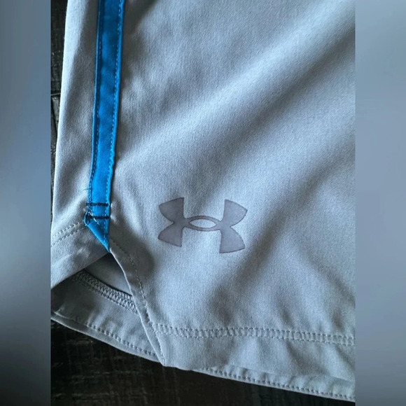 Under Armour Men SpeedPocket Lined Running Shorts Light Blue  Size Large - Picture 6 of 8